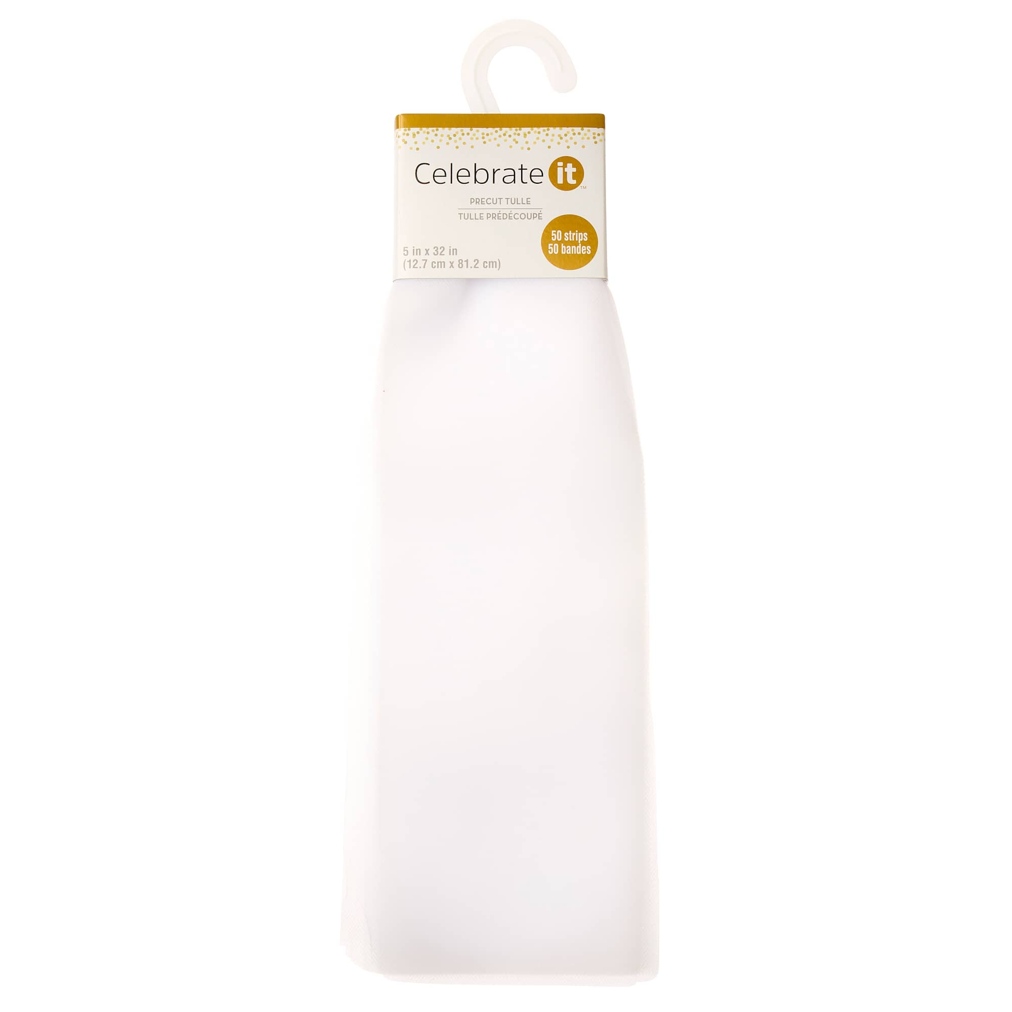 White Pre-Cut Tulle Strips by Celebrate It™